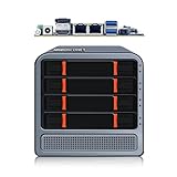 MNBOXCONET Mini PC Sever NAS Quad-Core N100 4 Bay,3-in-1 Micro PC Computer...