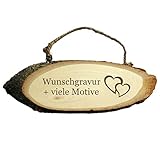 Türschild mit Gravur - Name + Spruch + Motiv möglich - aus Holz mit...