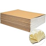 YBCPACK Kraft Notizbuch A5 Dotted, 12 Notizbücher Set, Gepunktet Notizheft...