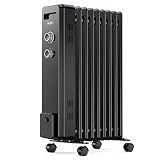 VonHaus Ölradiator Heizkörper 9 Rippen, Radiator Heizung Elektrisch,...