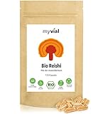 myvial® Bio Reishi Kapseln 120 Stück vegan 60 Tage Vorrat 400mg pro...