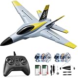 DEERC 4-Kanal Brushless RC Flugzeug, Fortschrittliches Gyroskop, 360°...