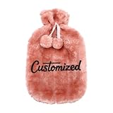 Personalized Wärmflasche mit Weichem Kuschelbezug - 2L Groß...