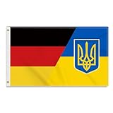 Große 90×150 CM Deutschland Ukraine Flagge, großes 150D Deutsch...