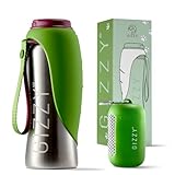 GIZZY® Trinkflasche Hunde für unterwegs - auslaufsicher & robust aus...