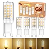 G9 LED Lampe Warmweiß Dimmbar - 5er Pack, 2700K 3W LED Leuchtmittel Ersatz...