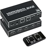 HDMI Matrix 2x2 Matrix Switch 2 in 2 Out Switcher Splitter Box mit...