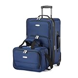 Amazon Basics 2-Teiliges Weichschalen-Koffer-Set, Erweiterbares Handgepäck...