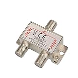 2-Fach SAT & BK-Verteiler Splitter F-Serie - 5-2400 MHz 85 dB - voll...
