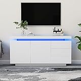 Sideboard (140x35x72.5cm) Schrank Modern Wohnzimmer Beistellschrank...