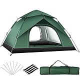 Toncoke Zelte für Camping, 2/3/4 Personen Instant Pop Up Dome Family...