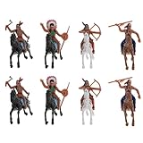 STOBOK Indian Modellfiguren Pferde Kunststoff Indianer Reiten Figuren...