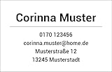 Visitenkarten personalisiert mit Ihrem Wunschtext. 85x55mm Groß Top...