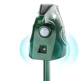 Katzenschreck für Garten, 2 Modi Katzenschreck Ultraschall mit Blinklicht,...