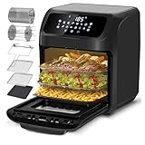 LLIVEKIT Heißluftfritteuse Heißluft-Backofen 12L, Mini-Backofen 1800W mit...