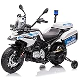 12V 7AH Kindermotorrad, Polizeimotorrad zum Aufsitzen, Lizenziertes BMW...