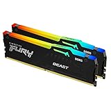 Kingston FURY Beast Schwarz RGB 32GB (2x16GB) 6000MT/s DDR5 CL36 DIMM...