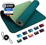 REFIT FITNESS Yoga Matte Perfect-Fit 190 x 60 x 0,6 cm Moosgrün GeckoGrip...