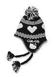 Hello Kitty Damen Wintermütze Peru Strickmütze mit Ohrenklappen Bommel...