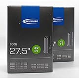 Schwalbe Unisex-Adult AV21 Fahrradschläuche, Schwarz, 27,5' 2er Pack