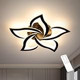 MOUNM LED Deckenleuchte Dimmbar 3000K-6000K,Lampe Wohnzimmer Schwarz 28W...