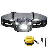 Everbeam H6 Pro LED Stirnlampe mit Bewegungssensor, 650 Lumen, 30 Stunden...