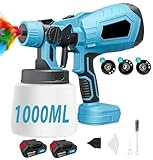 Akku Farbsprühsystem, Ersatz für Makita，HVLP Lackierpistole Elektrisch...