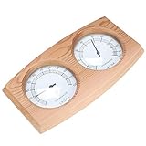 Thermo-Hygrometer aus Zedernholz, Thermometer, Sauna, Dampfbad, Zubehör,...