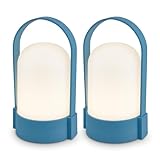 BRILONER - 2er-Set LED Tischlampen kabellos IP44 mit Touch, dimmbar in...
