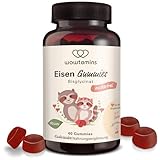 wowtamins Eisen Gummies zuckerfrei & vegan (60 Stück) - Eisenbisglycinat...