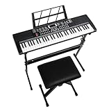 LEADZM Keyboard Piano 61 Tasten, Digital Piano mit Keyboardständer,...