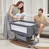 OSKOPWRC Baby Stubenwagen, höhenverstellbar, Nachttisch mit Schaukelfuß...