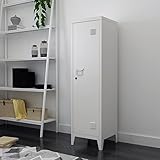 [en.casa] Einzelspind Kurikka Metallspind mit 2 Ablagen 137 x 38 x 38 cm...