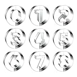 Lexsyn Donut Ausstecher,9 Teile Fondant Zahlenformen | 9 cm...