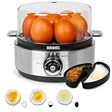 Duronic EB40 BK Eierkocher, Eierkocher für 7 Eier, 400 Watt Eierkocher,...