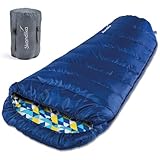 Skandika Schlafsack Vegas Flanell | XXL Mumienschlafsack mit Flanell...