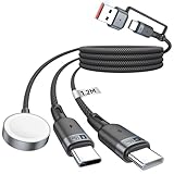 LadeKabel für Apple Watch Ladegerät - 3 in 2 USB C Kabel, 1.2M, 60W USB C...