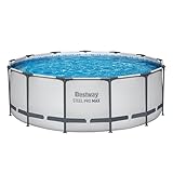Bestway Steel Pro MAX Solo Pool ohne Zubehör Ø 396 x 122 cm, lichtgrau,...