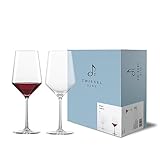Zwiesel Glas Cabernet Rotweinglas Pure (2-er Set), anmutige Weingläser...