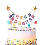Phoetya Alles Gute zum Geburtstag Kuchen Topper Bunting Set, Regenbogen...