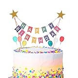 Phoetya Alles Gute zum Geburtstag Kuchen Topper Bunting Set, Regenbogen...