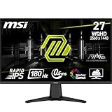 MSI MAG 275QF 68.6 cm WQHD Gaming Monitor - 2560x1440 Rapid IPS Panel,...