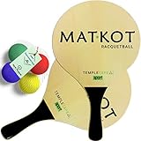 W4W Kadima Beach Paddle Ball Schläger Set – Bundle Pack enthält 4...