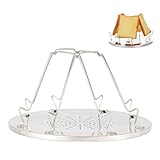 GIONAR Camping Toaster, 4-Scheiben Brottoaster für Gaskocher,...