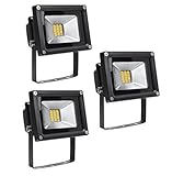 Greenmigo 3x 20W SMD Fluter Strahler Warmweiß Schwarz Aluminium Gehäuse...