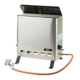 DEMA Gasheizer Gewächshausheizer Edelstahl 4,2 kW – Heizung mit Zubehör...