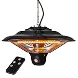 DEMA Deckenheizstrahler 1500 W – Elektroheizer mit 3 Stufen und...