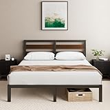 Zinus Kai Bettgestell 140x200 cm mit Bambus Kopfteil - Metallbett 140x200...