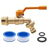 AIMEKE 3/4 Zoll Wasserhahn Garten Messing Kugelhahn Aussen Frostsicher...
