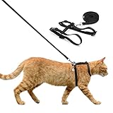 Nobleza Katzengeschirr mit Leine, Verstellbare Nylon Geschirre Katzenleine,...